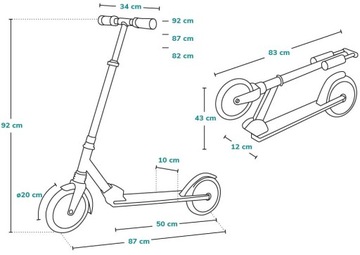 БОЛЬШОЙ СКЛАДНОЙ СКУТЕР LIONELO LUCA АМОРТИЗАТОР