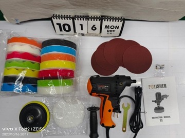 POLERKA SAMOCHODOWA COMPACT+ 14XGĄBK+ PAPIER ŚCIERNY*5