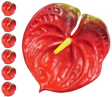 6x ANTURIUM GŁÓWKA WYROBOWA ANTHURIUM SZTUCZNE KWIATY GŁÓWKI