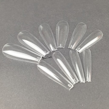 Формы кончиков ногтей балерина гроб прозрачный прозрачный 12