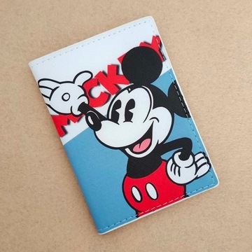Funda de cuero PU para pasaporte de Mickey Pooh y