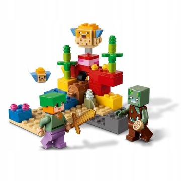 LEGO Minecraft 21245 Святилище панд + LEGO Minecraft 21164 Коралловый риф