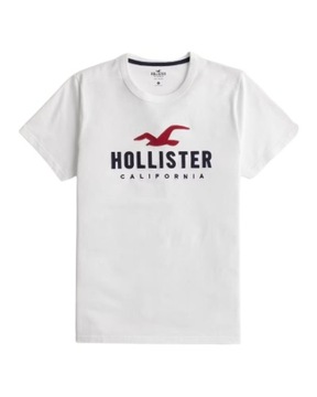 t-shirt Hollister Abercrombie koszulka M biała