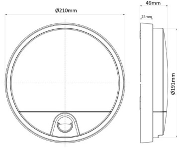 НАРУЖНАЯ СВЕТОДИОДНАЯ ЛАМПА С ДАТЧИКОМ ДВИЖЕНИЯ СУМЕРКИ PIR IP54 МОЩНОСТЬ 1100 лм