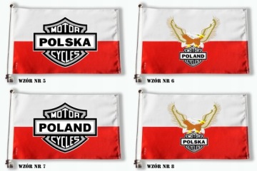 ФЛАГ МОТОЦИКЛА на полюсе Польша 19 х 35см
