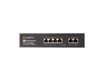 Switch do kamer PoE 4xPoE 2xUplink 65W Extend 250m