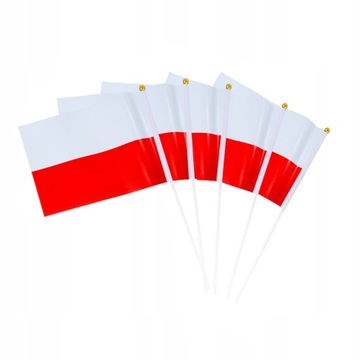 5 SZTUK FLAGA POLSKA POLSKI CHORĄGIEWKA MATERIAŁOWA V1