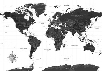 murando FOTOTAPETA PREMIUM 400x280 MAPA ŚWIATA
