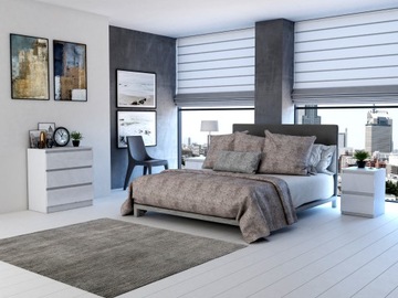 КОМОД КНИЖНЫЙ ШКАФ С 3 ЯЩИКАМИ M3 ГЛЯНЦЕВЫЙ БЕЛЫЙ