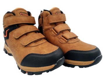 BUTY ZIMOWE TREKKINGOWE OCIEPLONE RZEP