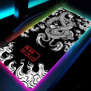 XXL RGB Gaming Mouse Pad Dragon Desk Mat HD B