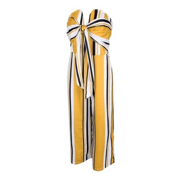 Женский комбинезон на завязках и открытых каркасах