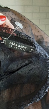 Sukienka mini czarna koronkowa Zara 34 XS 36 S