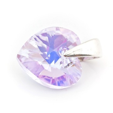 Wisiorek srebrny z kr. Swarovski Serce 10 VIO AB