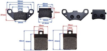 KPL. KLOCKI PRZÓD + TYŁ Quad Diablo Fuxin 150/200