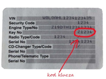 OPEL VECTRA C ДИСТАНЦИОННЫЙ КЛЮЧ