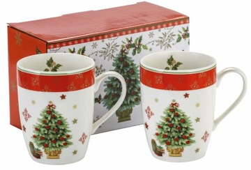 2x Kubek świąteczny 360 ml Boże Narodzenie Choinka
