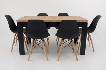 Комплект из 6 стульев и стола 80х140/180 см ARTISAN TOP