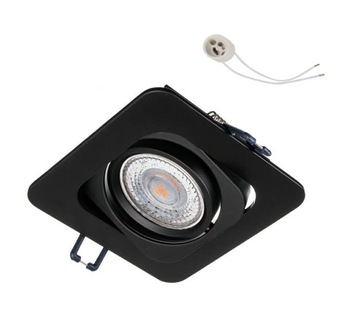Oprawa sufitowa RUCHOMA halogen do LED GU10 czarna
