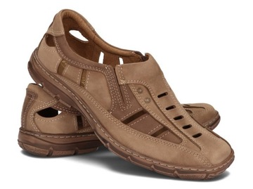 SANDAŁY BUTY MĘSKIE ODDYCHAJĄCE CASUAL 94 BRĄZ 43