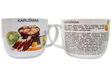 BANQUET KUBEK NA ZUPĘ KAPUŚNIAK Z PRZEPISEM 730 ML DUŻA FILIŻANKA MISKA