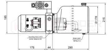 ГИДРАВЛИЧЕСКИЙ ПИТАНИЕ 12V 1,6KW 2,5cm3 ГИДРОЛИДЕР ZM6 1E