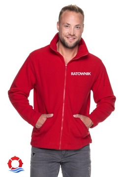 Bluza polar czerwona napis Ratownik rozmiar S