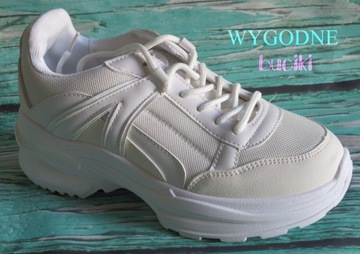 Sneakersy adidasy białe wysoka podeszwa VICES r.38