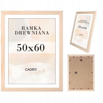 Ramka 50x60 ramki drewniana surowa sosnowa