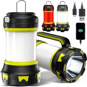 LATARKA LAMPKA KEMPINGOWA TURYSTYCZNA LED LAMPA PODRĘCZNA Z HAKIEM