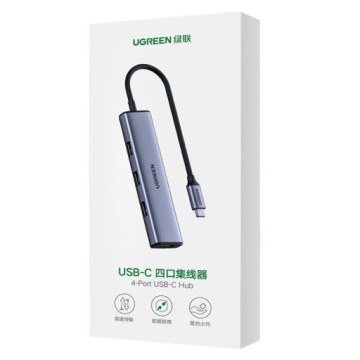 АДАПТЕР-концентратор UGREEN РАЗДЕЛИТЕЛЬ USB-C TYPE C 4x USB 3.2 ОЧЕНЬ БЫСТРЫЙ