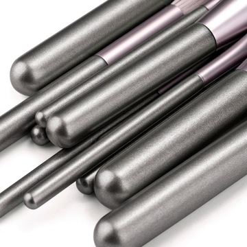 Профессиональные кисти для макияжа, набор 12 шт + футляр.