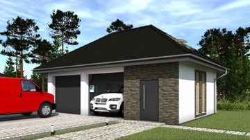 PROJEKT GARAŻU DWUSTANOWISKOWEGO G212