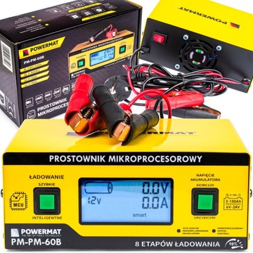 POWERMAT PROSTOWNIK MIKROPROCESOROWY AKUMULATOROWY 6V - 24V