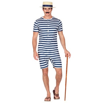 Мужские пляжные купальники ретро -полосы m