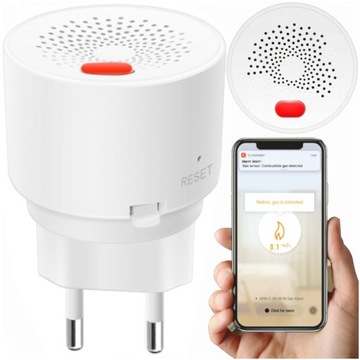 CZUJNIK GAZU LPG I GAZU ZIEMNEGO DETEKTOR GAZU Z APLIKACJA MOBILNA WiFi