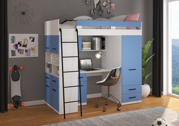 Антресоль VELVE L без ковриков. белый/синий