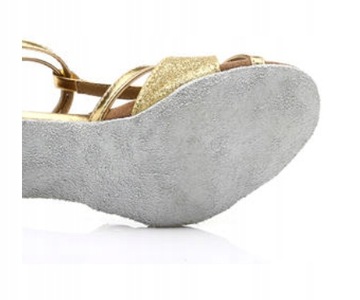 BUTY DO TAŃCA TOWARZYSKIEGO TANECZNE 7cm ZŁOTE