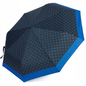 Parasol damski składany automatyczny XL parasolka z pokrowcem Kropki Grochy