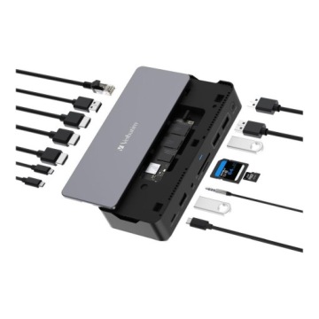 Док-станция Verbatim, USB-C Pro, 15 портов, 2x HDMI, RJ45, microSD, USB-A