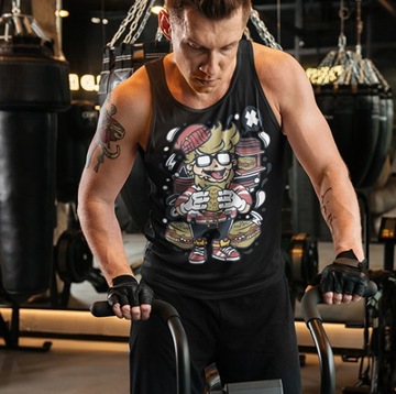 МАЙКА-ТОП АНИМИРОВАННЫЙ ХИПСТЕР-БУРГЕР