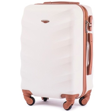Walizka twarda kabinowa Wings ABS Albatross roz. S 55x38x22cm, Dirty White