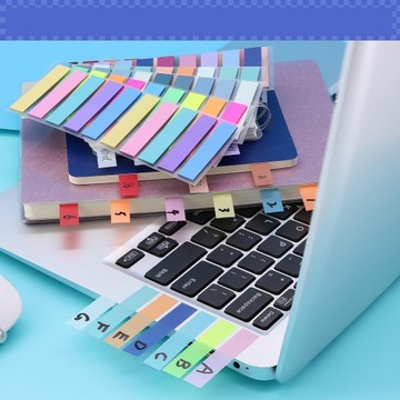 КНИЖНЫЕ МАРКЕРЫ ПОЛОСКИ ДЛЯ ЧТЕНИЯ ЦВЕТНЫЕ САМОКЛЕЯЩИЕСЯ СТРАНИЦЫ x 1400