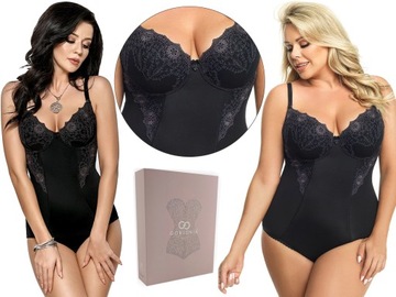 Modelujące CZARNE body GORSENIA G184 LIVIA, 85C