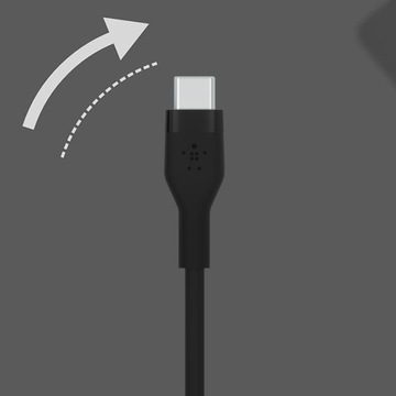 Гибкий кабель Belkin Boost Flex USB-C — USB-C, 1 м, гибкий силиконовый с зажимом
