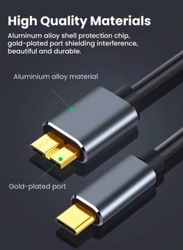 КАБЕЛЬ MICRO B USB 3.0 ДЛЯ ВНЕШНИХ ДИСКОВ