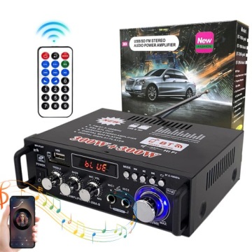 Mini Stereo Zesilovač 300W 300W Bluetooth 50 Sd Usb Fm Rádio Černý