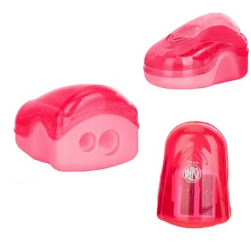 Temperówka podwójna z pojemnikiem różowa ASTRA