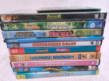 ZESTAW Bajki dla dzieci CD DVD Reksio skarb piratów Franklin Krecik