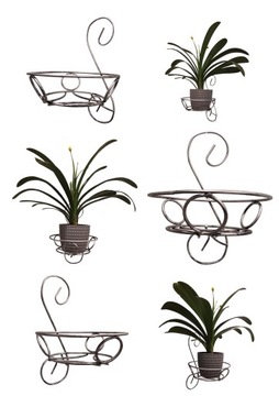 Металлическая настенная подставка для цветов, подставка, держатель на створку